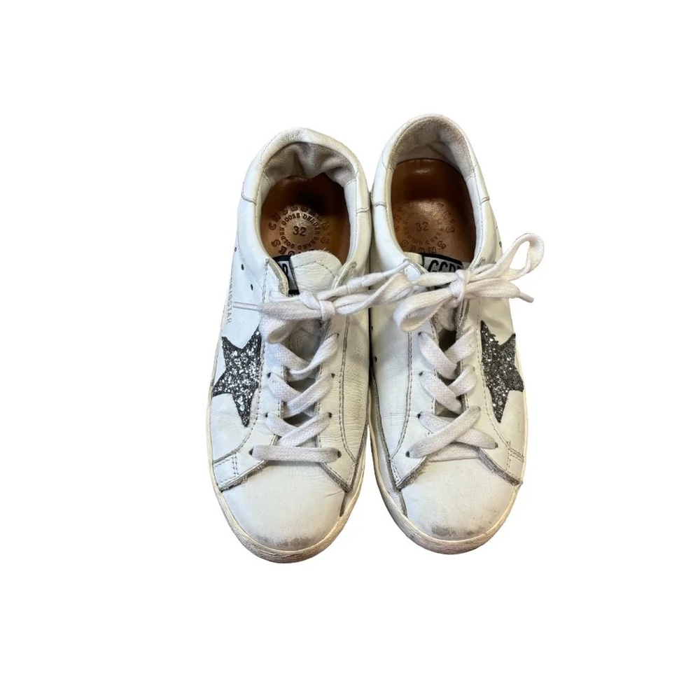 Golden Goose Kids White Sneakers with Glitter Star